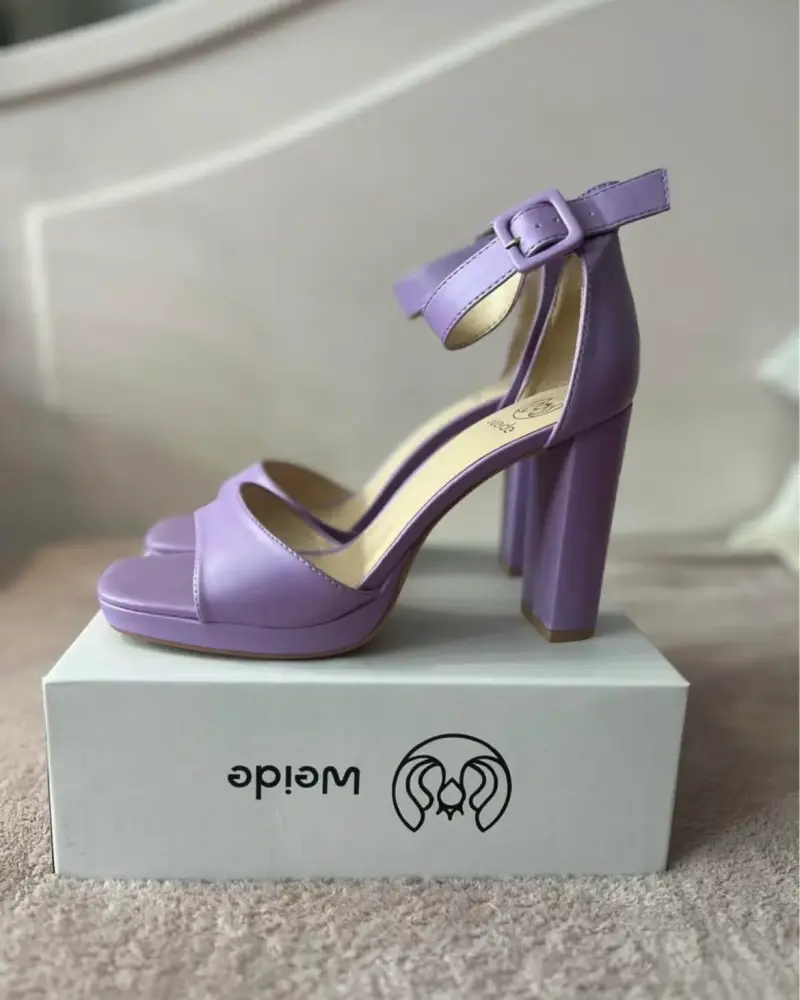 Sandalias de tacón alto moradas Weide 10 cm talla - 2