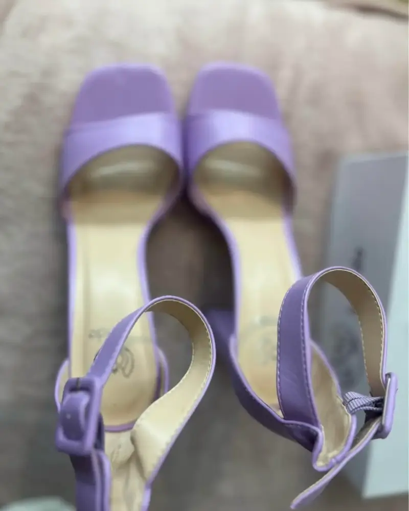 Sandalias de tacón alto moradas Weide 10 cm talla - 4