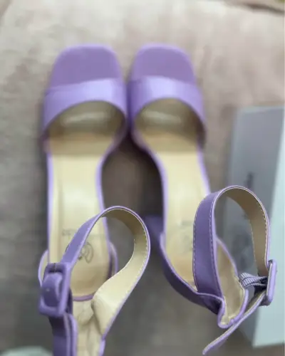 Sandalias de tacón alto moradas Weide 10 cm talla - miniatura 4