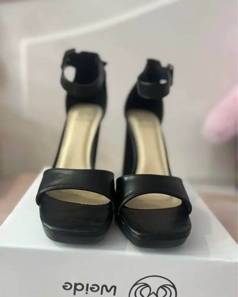 Sandalias de Tacón Alto Negras Weide 10 cm - 3