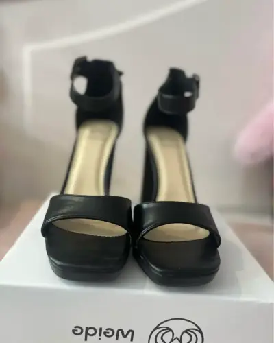 Sandalias de Tacón Alto Negras Weide 10 cm - miniatura 3