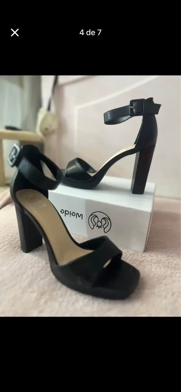 Sandalias de Tacón Alto Negras Weide 10 cm - 4