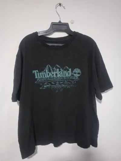 Polera Timberland negra de algodón sostenible - miniatura 1