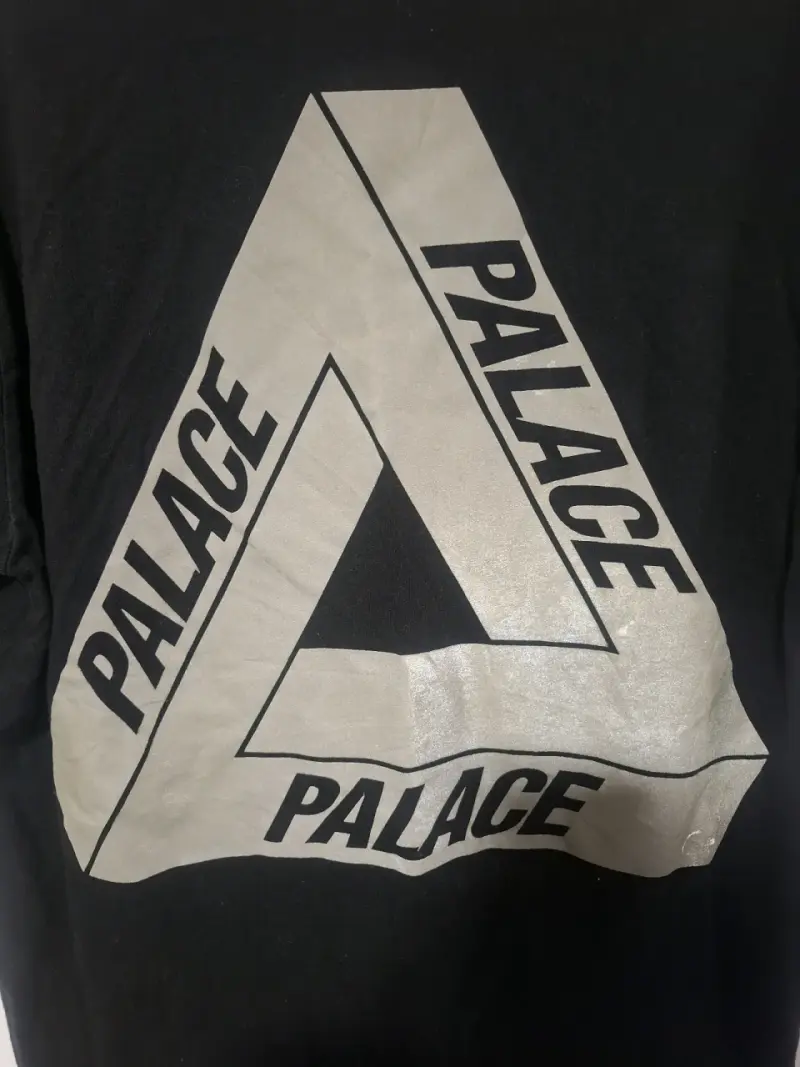 Polera negra con logo Palace grande - 5