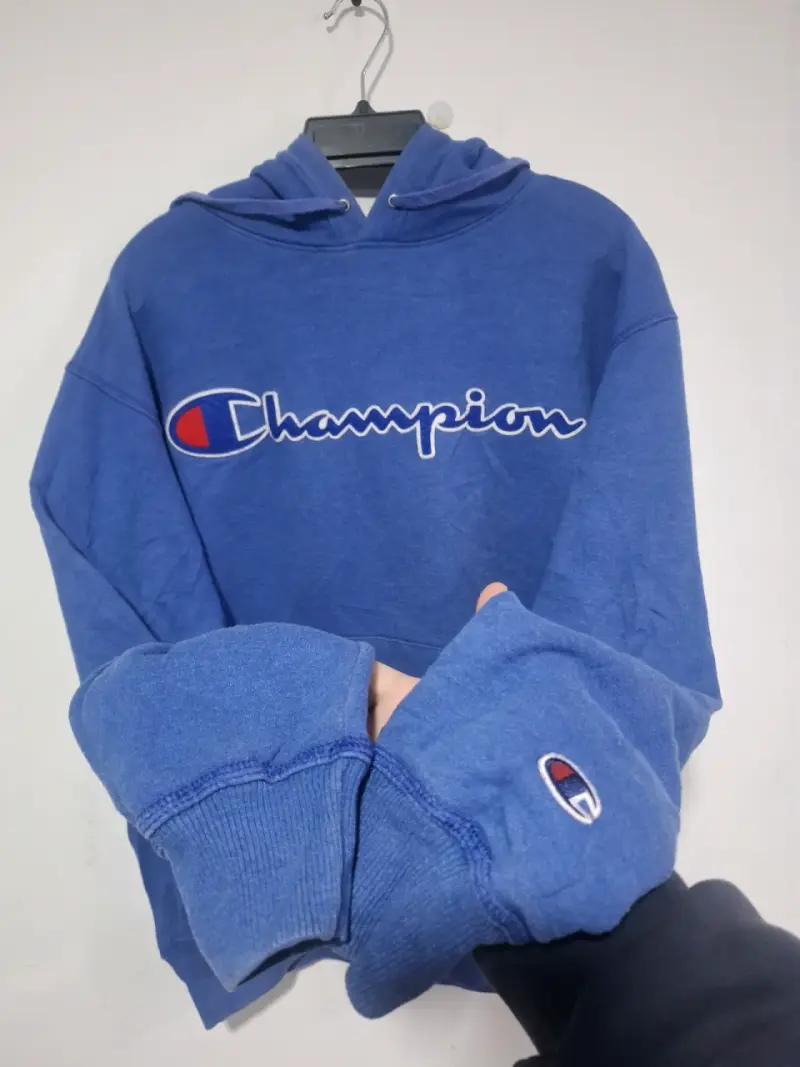 Polerón con capucha azul Champion para hombre - 3