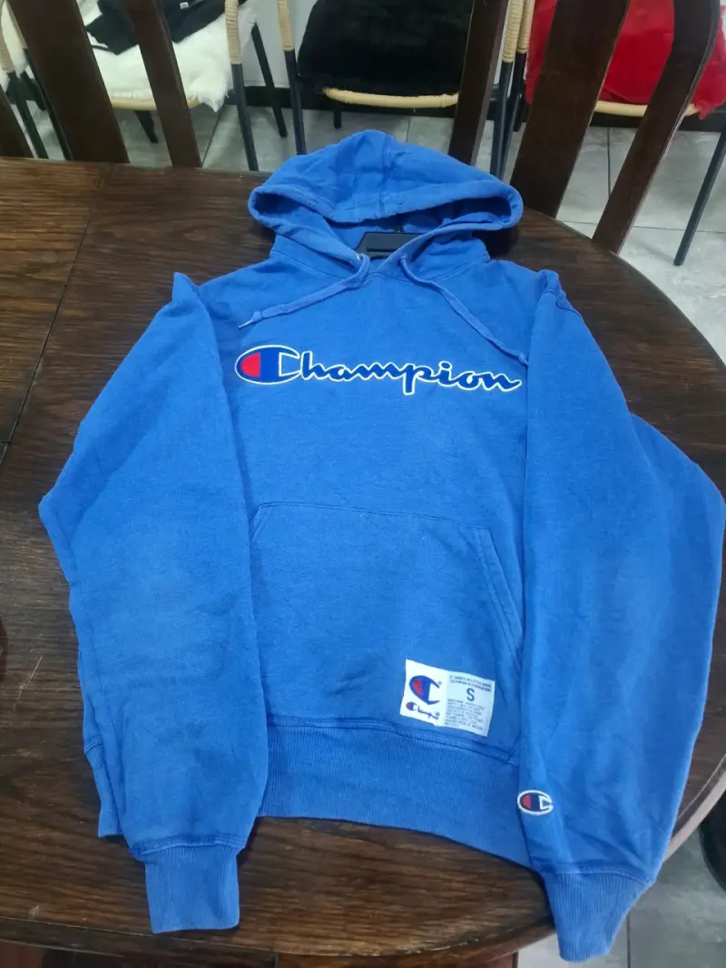 Polerón con capucha azul Champion para hombre - 4