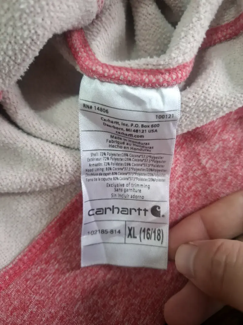 Polerón con capucha Carhartt rojo para hombre - 5