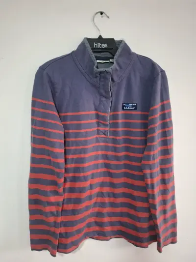 Polerón a rayas L.L.Bean azul y rojo - miniatura 1