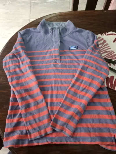 Polerón a rayas L.L.Bean azul y rojo - miniatura 3