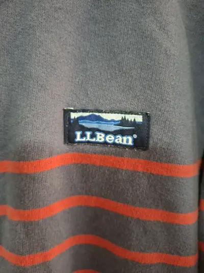 Polerón a rayas L.L.Bean azul y rojo - miniatura 4