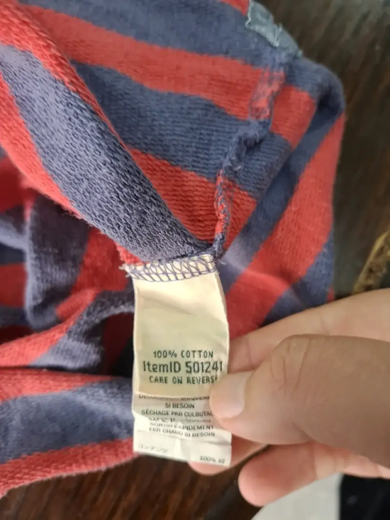 Polerón a rayas L.L.Bean azul y rojo - 5