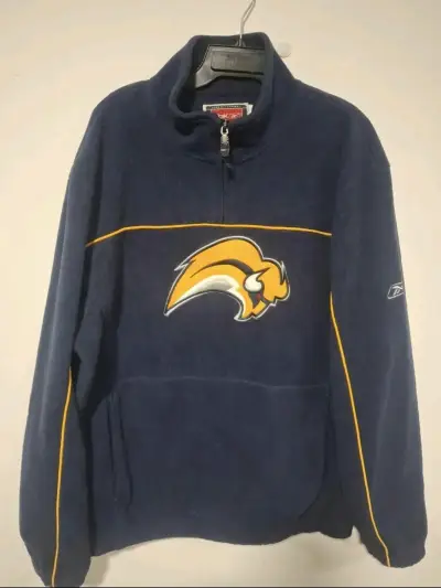Polerón NHL Reebok azul con logo bordado - miniatura 1