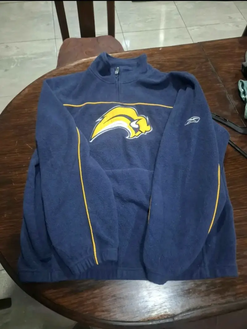 Polerón NHL Reebok azul con logo bordado - 5