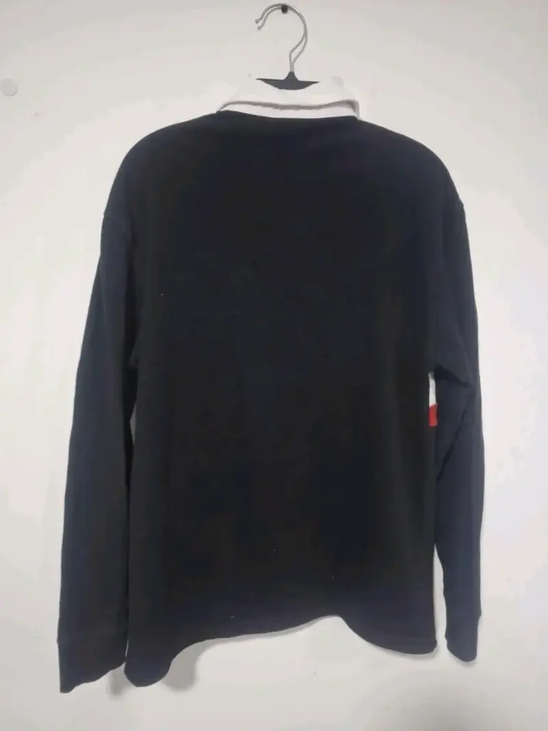 Polera de manga larga Dickies negra con cuello blanco - 2