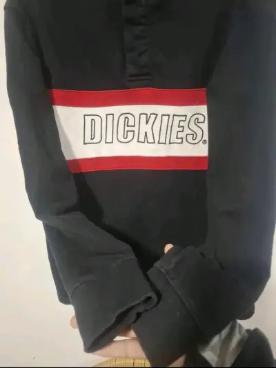 Polera de manga larga Dickies negra con cuello blanco - miniatura 4
