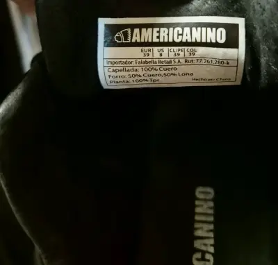 Zapatillas negras de cuero Americanino con estrella - miniatura 4