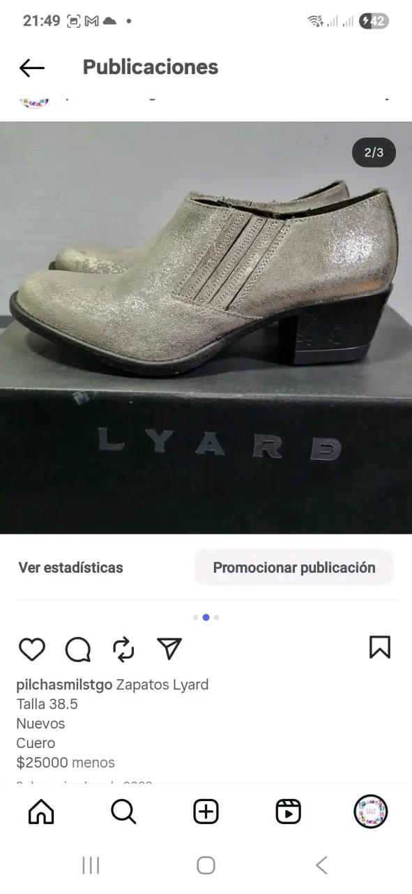 Zapatos de cuero dorados Lyard talla 38.5 - 3