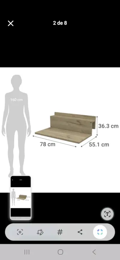 Escritorio para balcón de madera - miniatura 2