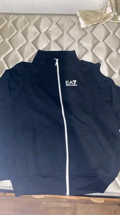 Chaqueta negra EA7 Emporio Armani con cierre - miniatura 2