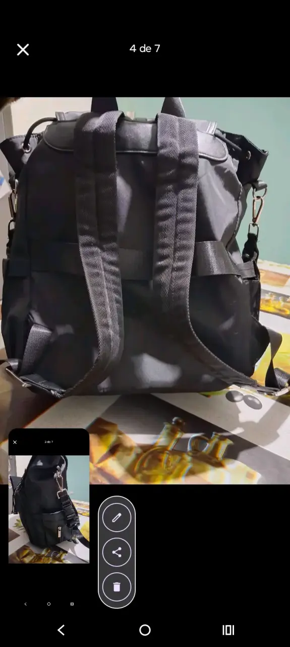 Mochila pañalera negra Infanti con múltiples bolsillos - 4