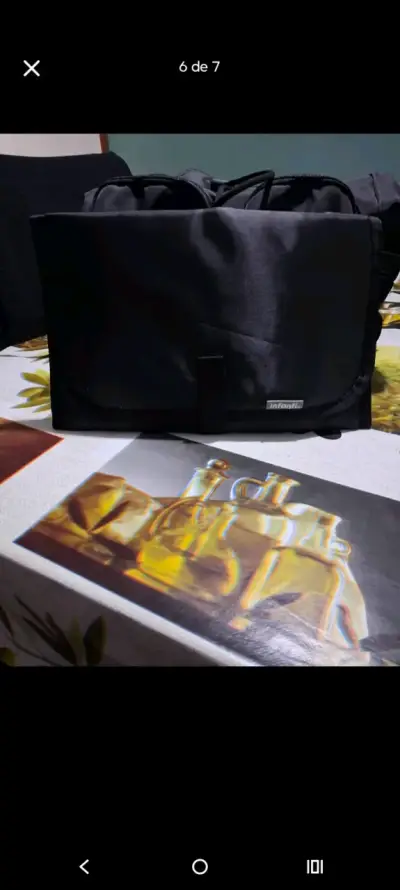 Mochila pañalera negra Infanti con múltiples bolsillos - miniatura 5