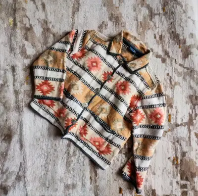 Chaqueta delgada con diseño étnico - miniatura 1