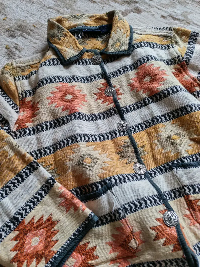 Chaqueta delgada con diseño étnico - 3