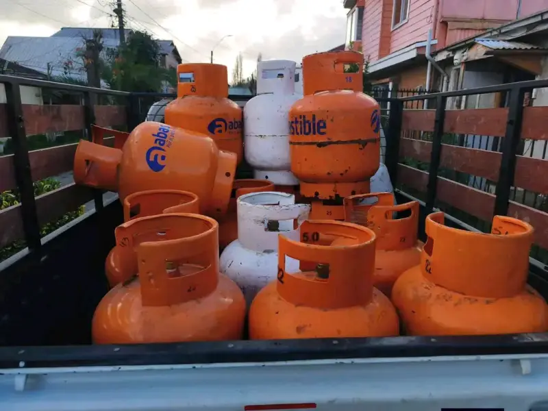 Cilindros de gas Abastible usados