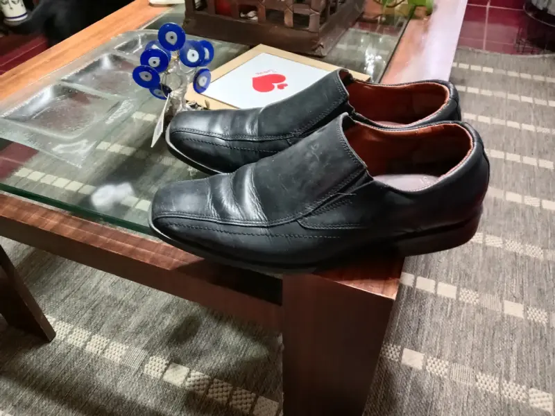 Zapatos de cuero negro para hombre - 2
