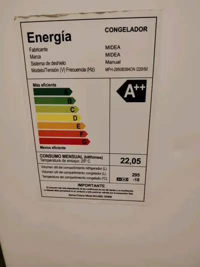 Congelador Dual horizontal Midea 290L eficiente - miniatura 2