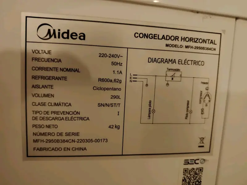 Congelador Dual horizontal Midea 290L eficiente - 4