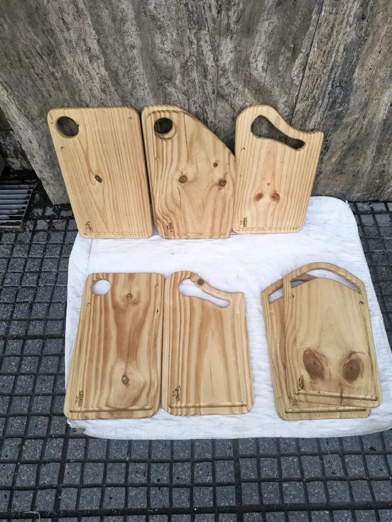 Juego de tablas de cortar de madera natural - 2