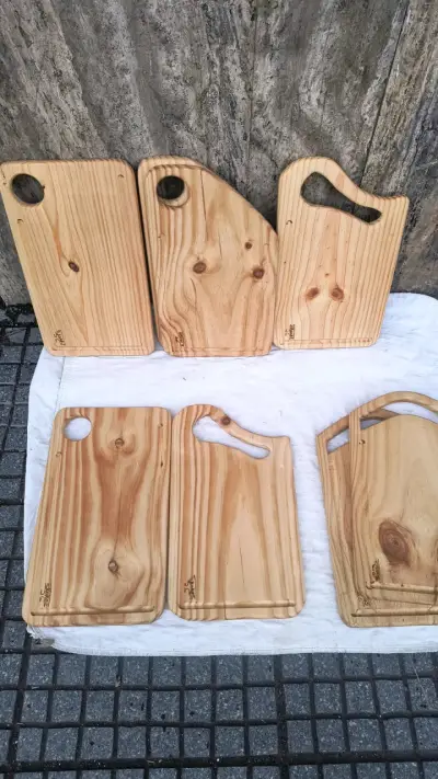 Juego de tablas de cortar de madera natural - miniatura 6