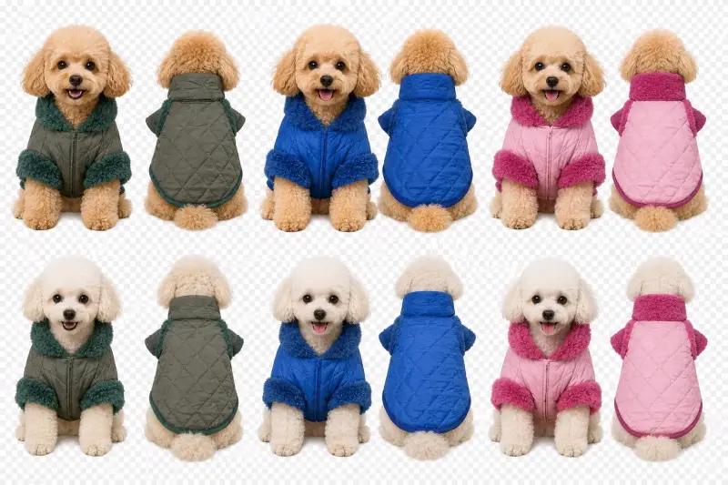 Abrigo acolchado para perro en varios colores