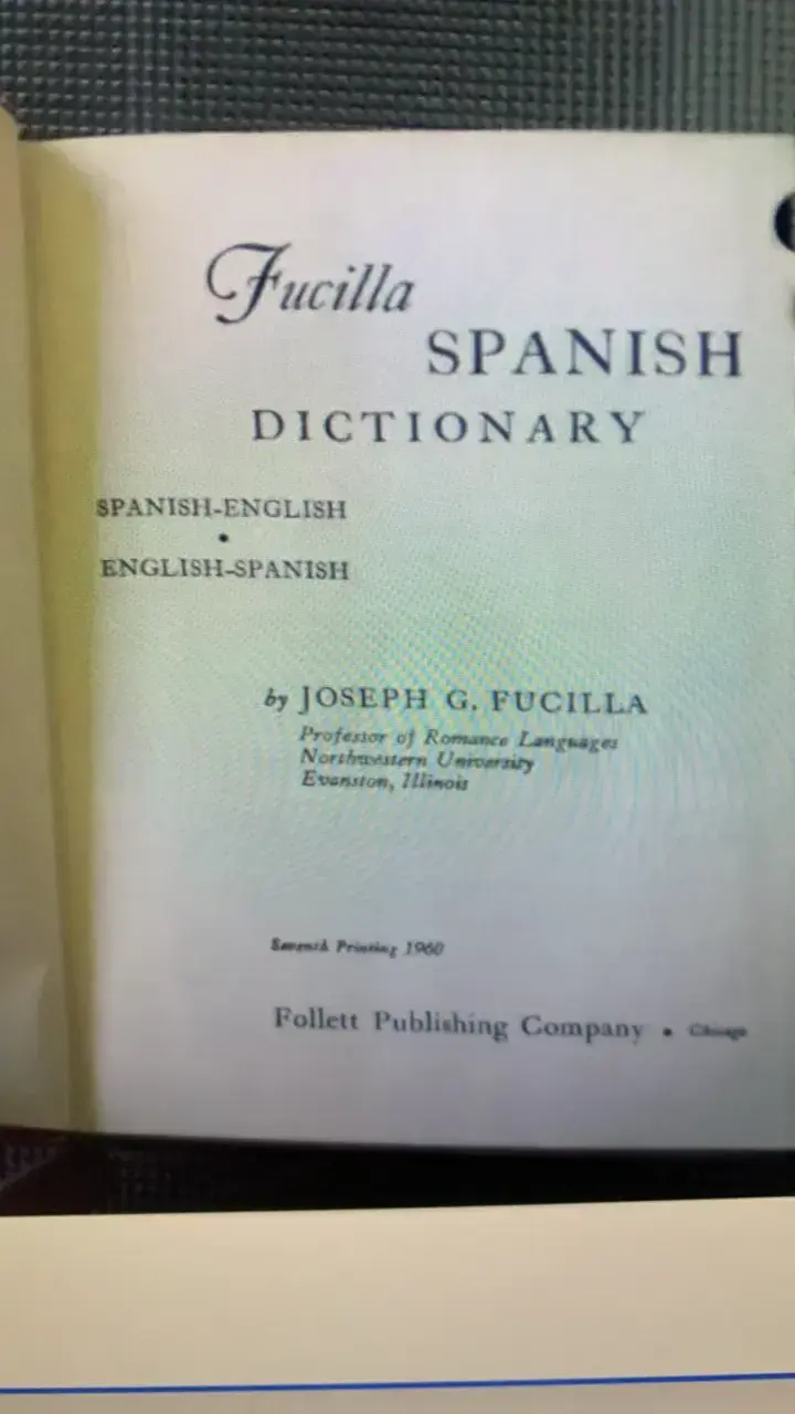 Diccionario Español-Inglés Fucilla 1960 - 3