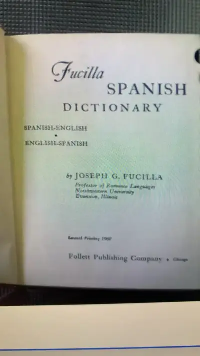 Diccionario Español-Inglés Fucilla 1960 - miniatura 3
