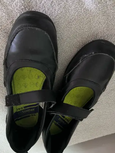 Zapatos escolares negros Teener con velcro - miniatura 2