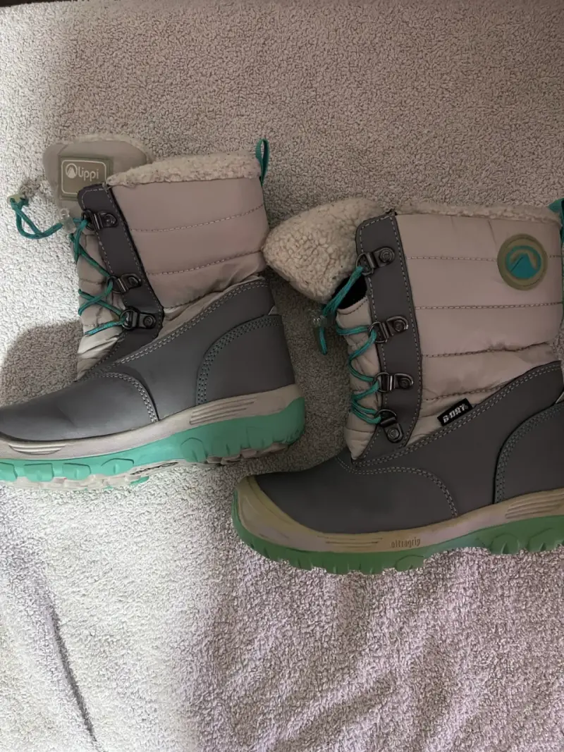 Botas de nieve para niña Uppii gris y turquesa - 2