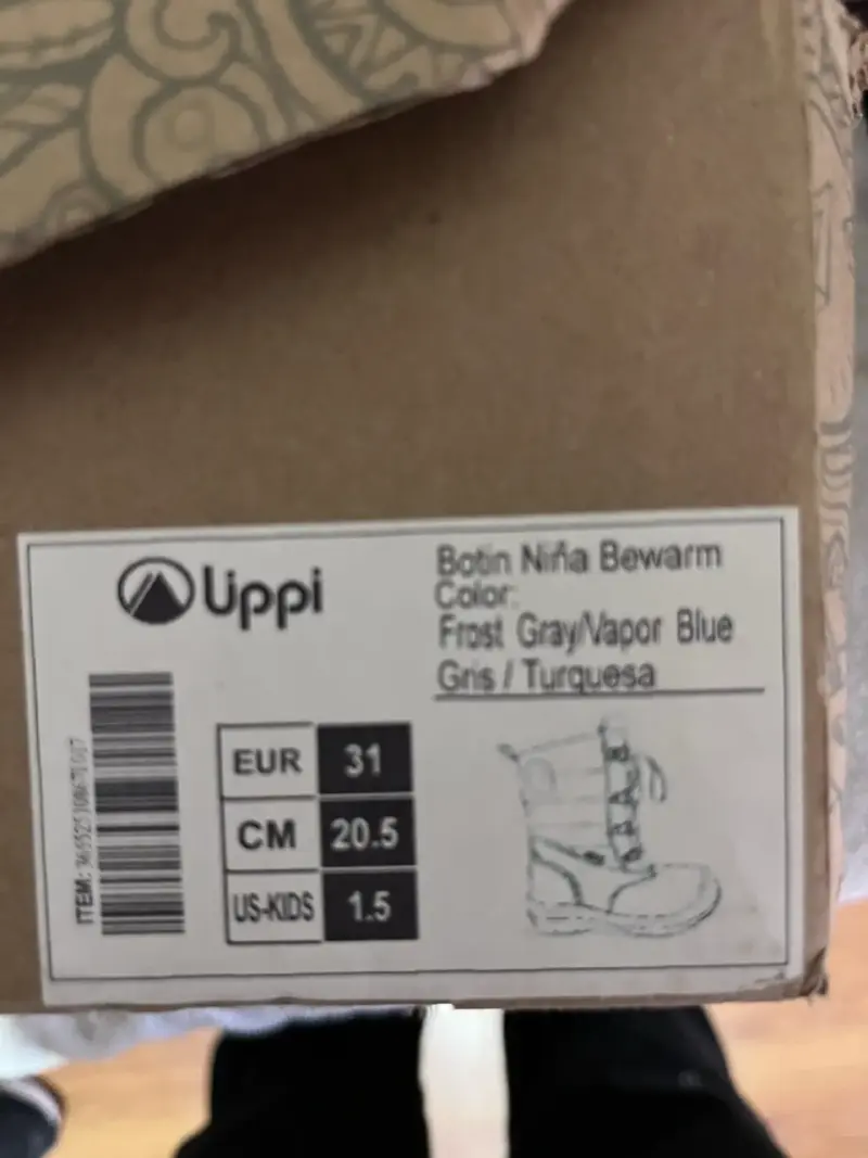 Botas de nieve para niña Uppii gris y turquesa - 3