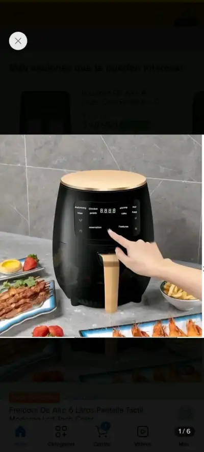 Freidora de Aire 6L con Pantalla Táctil - miniatura 1