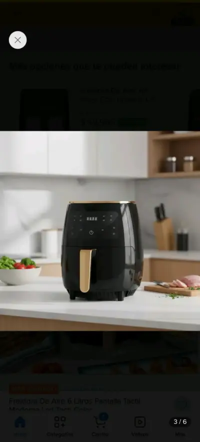 Freidora de Aire 6L con Pantalla Táctil - miniatura 3
