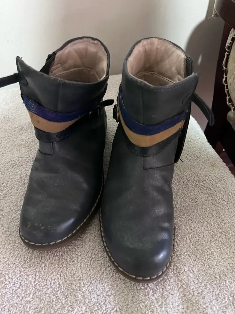 Botines cuero azul T 33 pilin - 3