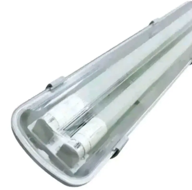 Luminaria fluorescente doble con carcasa protector - 1