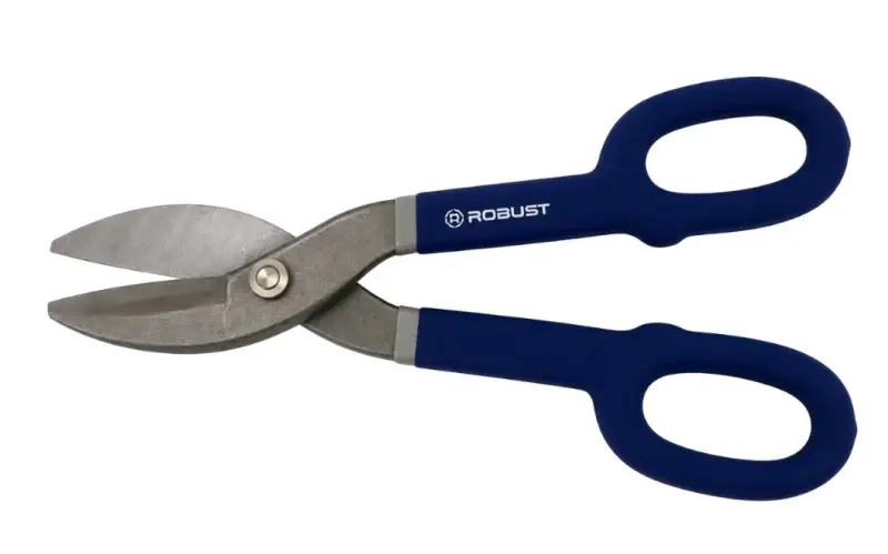 Tijeras de hojalatero Robust con mango azul - 1