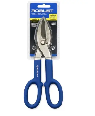 Tijeras de hojalatero Robust con mango azul - miniatura 6