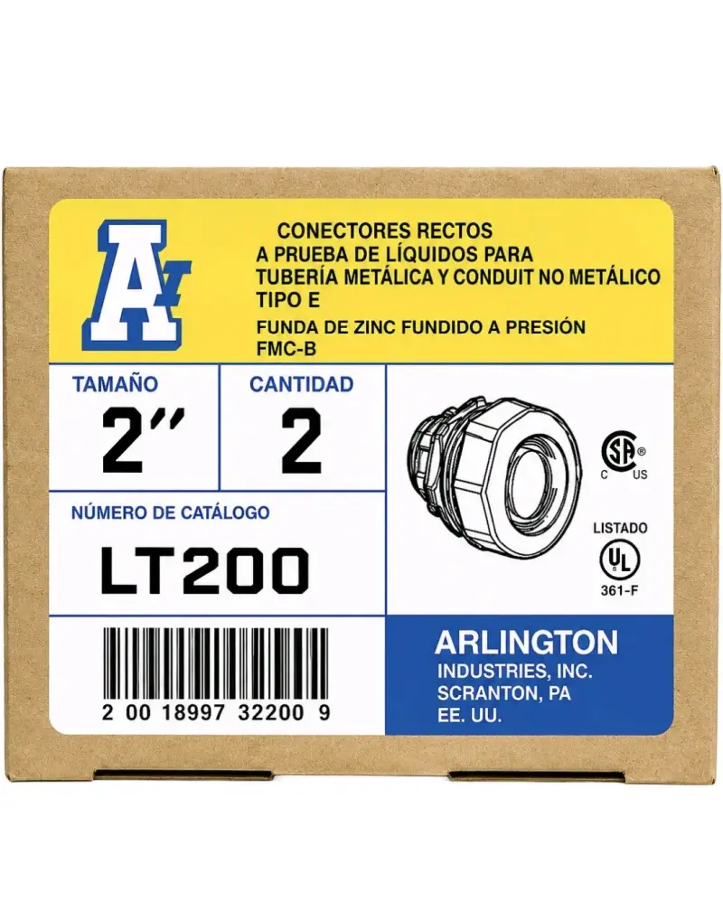 Conector recto hermético 2 pulgadas Arlington LT200 - 1