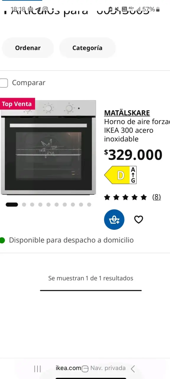 Horno de aire forzado IKEA Matälskare acero inoxidable - 2