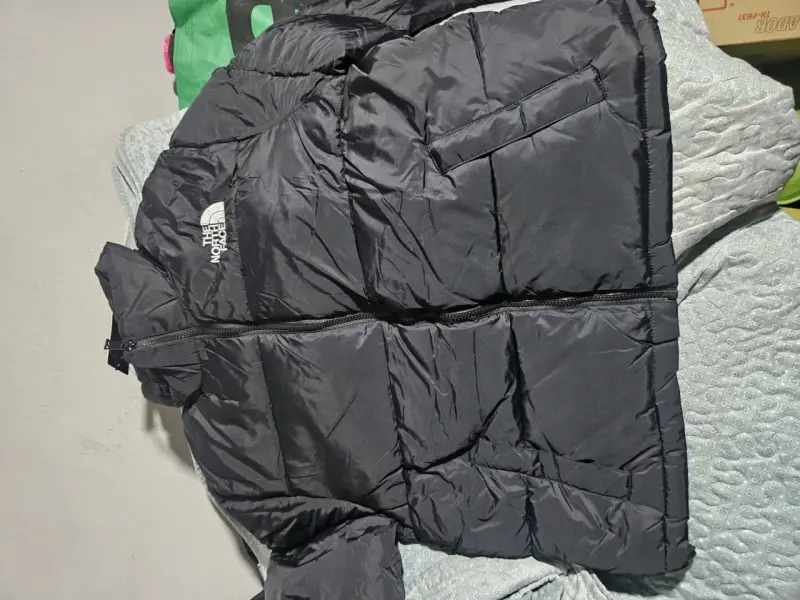 Chaqueta negra The North Face moda Coreana
