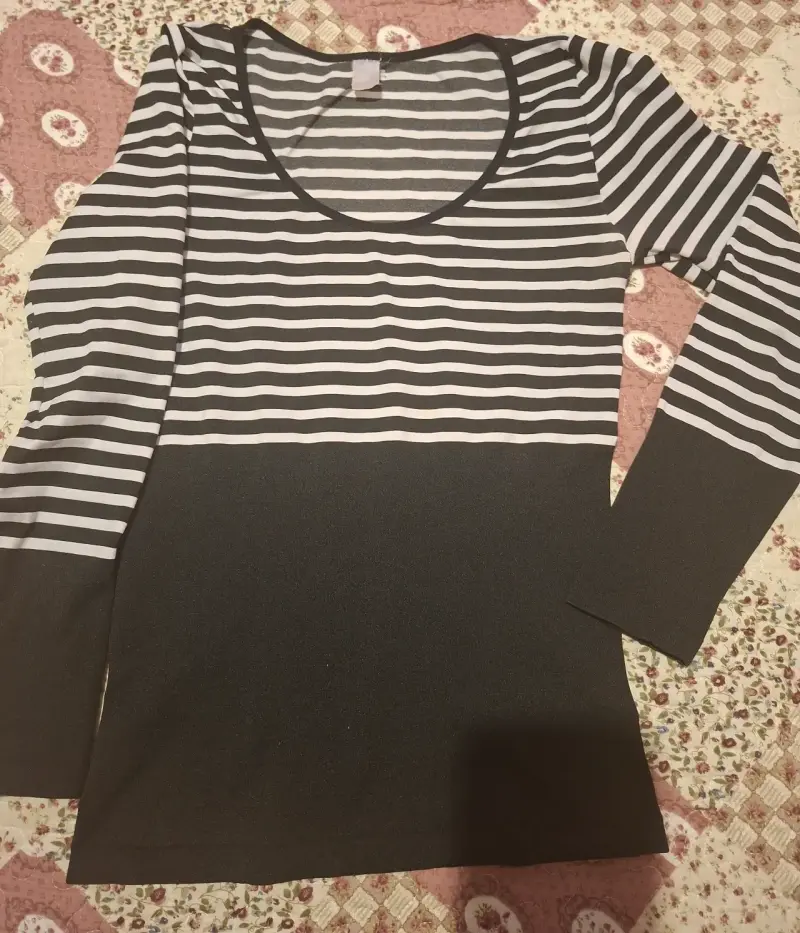 Polera de rayas manga larga para mujer