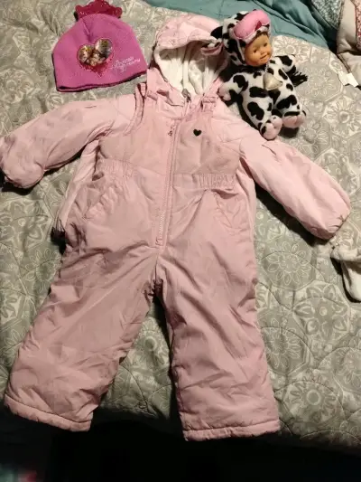 Enterito de invierno para bebé rosado - miniatura 5
